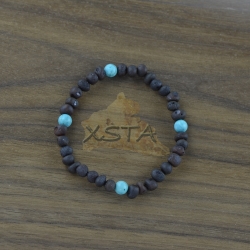 Amber bracelet with turquoise Amber bracelet with turquoise